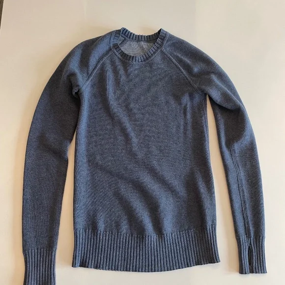 Lululemon Still Lotus Sweater Reversible COLOUR Heathered Code Blue